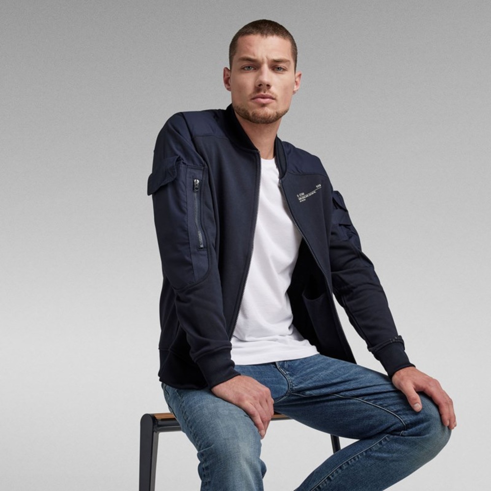 G Star Men's Navy Bomber Jacket
